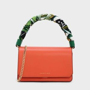 Charles & Keith - Scarf Wrapped Handle and Chain Bag